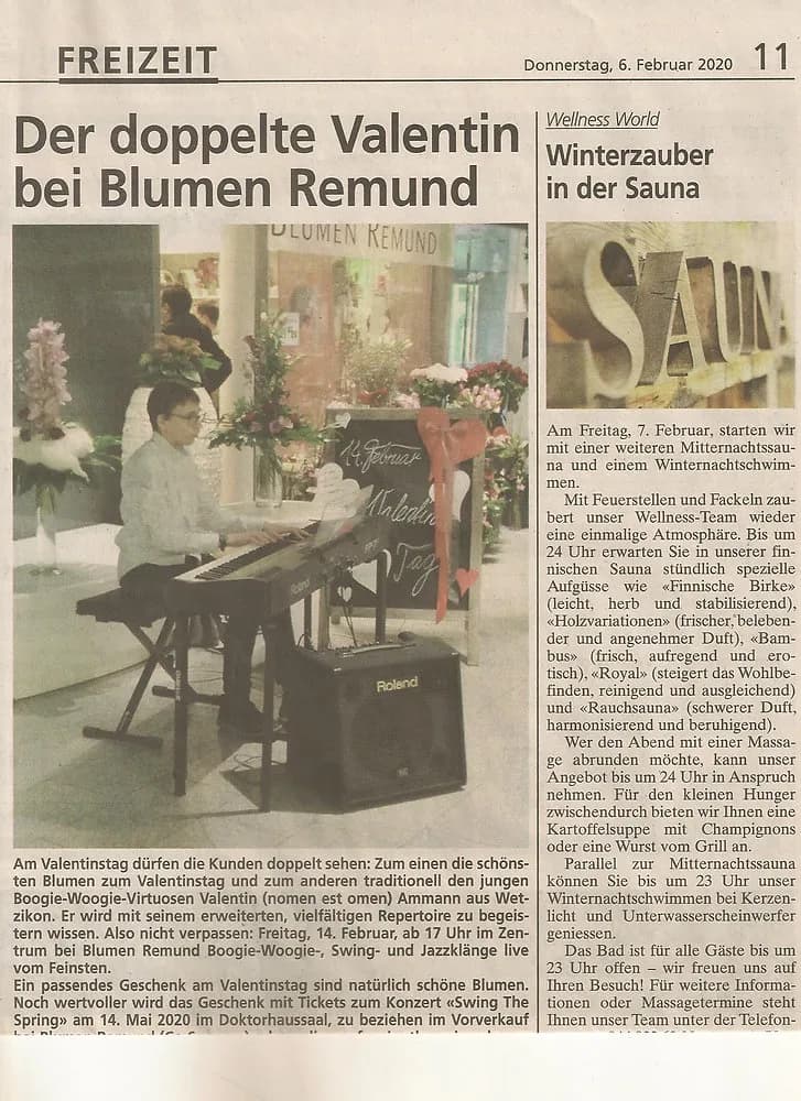 Der doppelte Valentin bei Blumen Remund