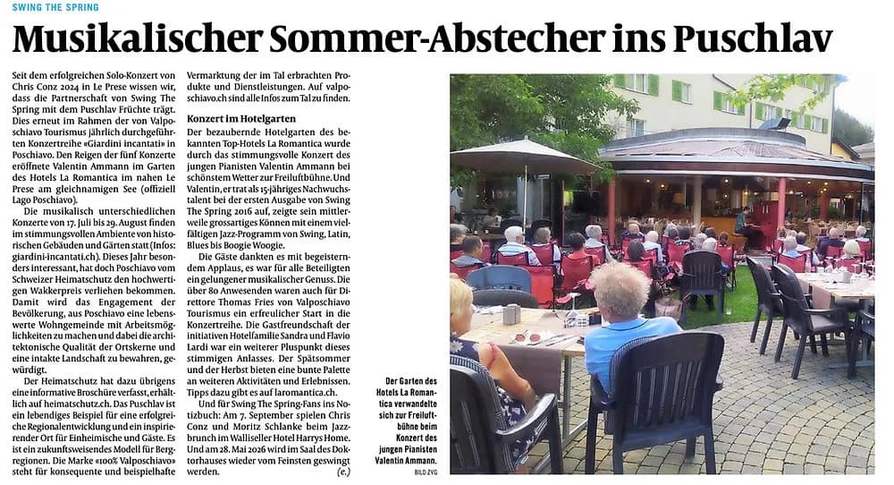 Musikalischer Sommer-Abstecher ins Puschlav! 🎹🎙️